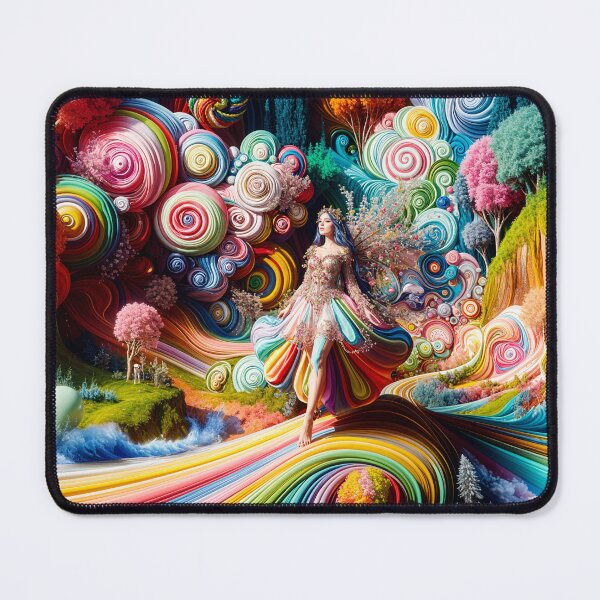 Item preview, "Candyland Reverie: Surrendering to Nature's Psychedelic Embrace" designed and sold by MindVibe.