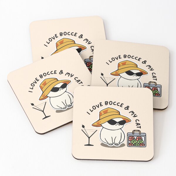 Item preview, I Love Bocce Ball and My Cat designed and sold by SunfullyYours.