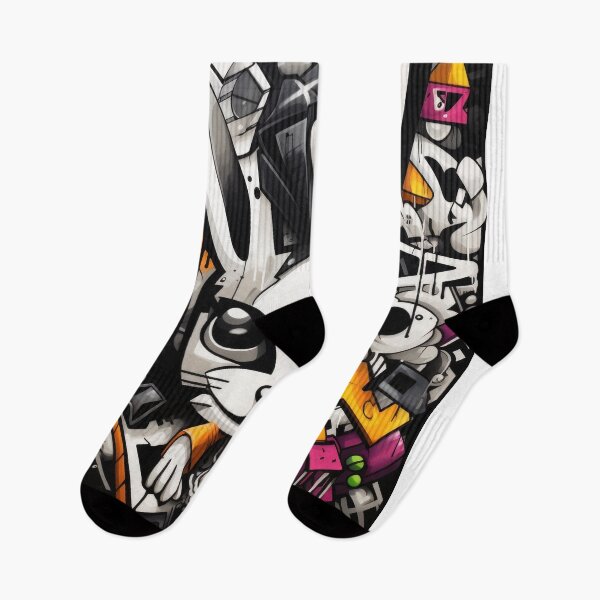 Item preview, Rabbit abstract wallart graffiti geometry designed and sold by Toms Tee.
