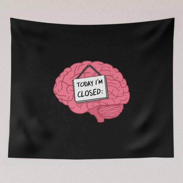 Item preview, Brain 'Today I'm Closed' Mental Break Day - Ideal for students, professionals, and anyone who needs to take a day offembracing the mental health day concept. designed and sold by MelodySimmons.