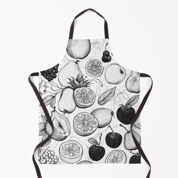 Item preview, Fruit Pattern Monochrome Black and White Ink Pen designed and sold by ShaViArt.