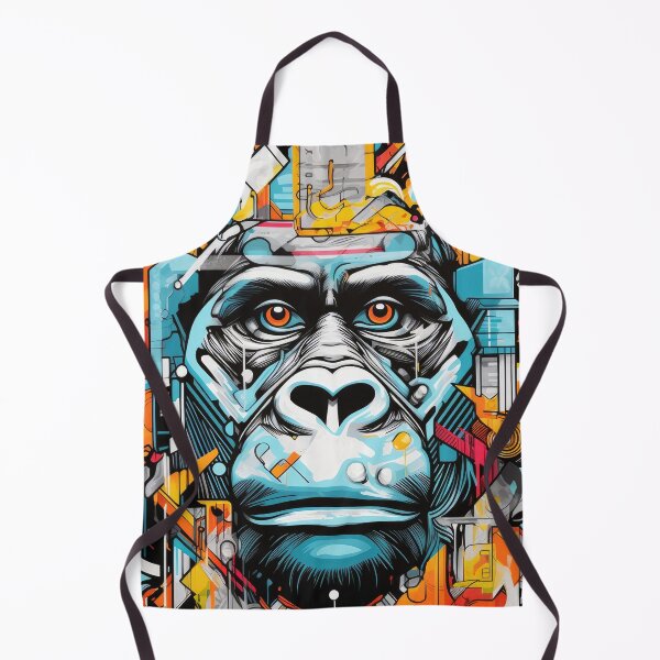 Item preview, Gorilla Cartoon Wallart Graffiti Geometry designed and sold by Toms Tee.
