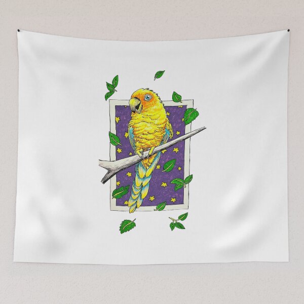 Item preview,  Happy Yellow Parrot On Branch designed and sold by Fransyn.