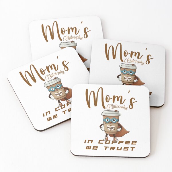 Item preview, In Coffee We Trust - Mom's Philosophy Creative Artwork by Egyape designed and sold by egyape ⭐⭐⭐⭐⭐.