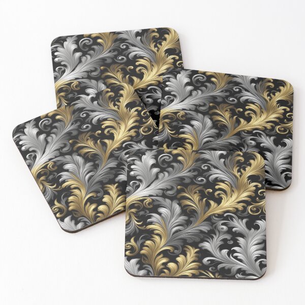 Item preview, Black pattern in gold designed and sold by saly55887.