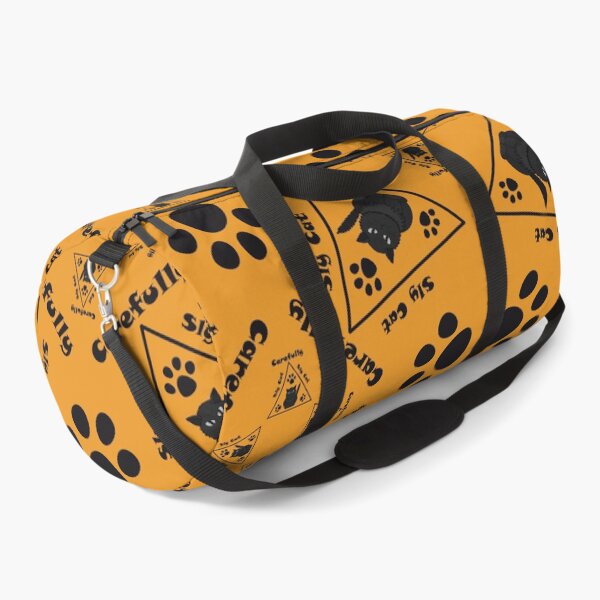 Item preview, Pattern with Sly Cat warning signs designed and sold by Cherevan.