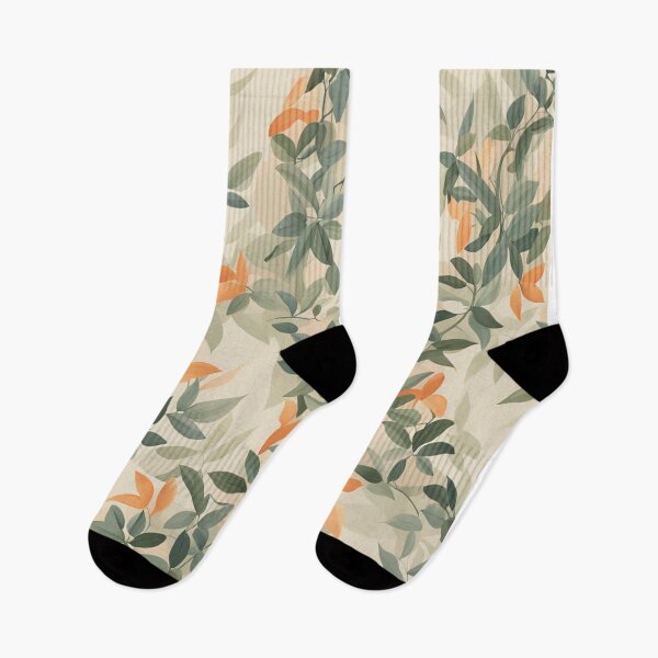 Item preview, Pattern leaves and orange roses designed and sold by saly55887.