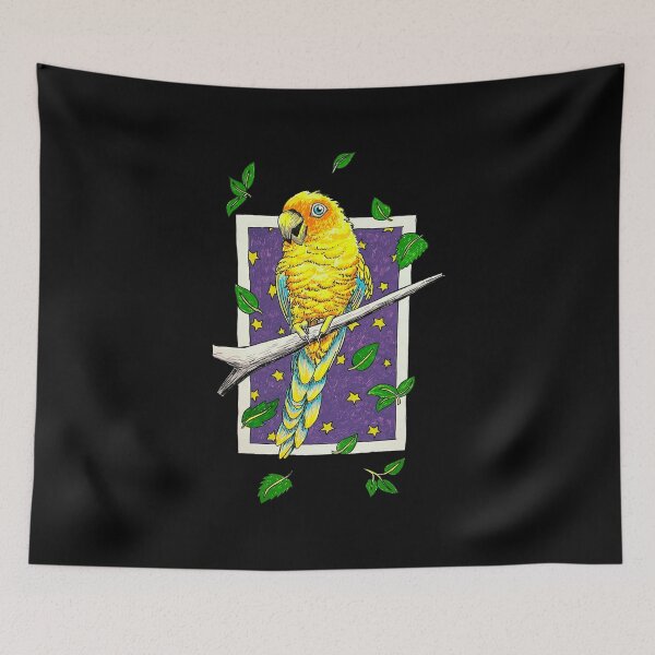 Item preview, Happy Yellow Parrot On Branch designed and sold by Fransyn.
