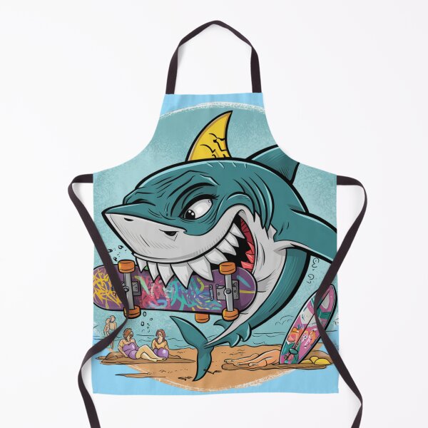 Item preview, Great white shark chewing on a skateboard designed and sold by 123ks.