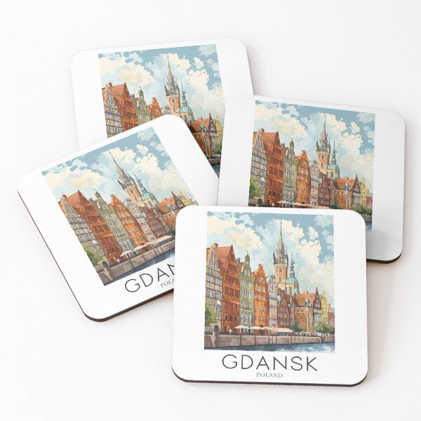 Item preview, A Pop Art Travel Print of Gdansk - Poland designed and sold by StudioRedKoala.
