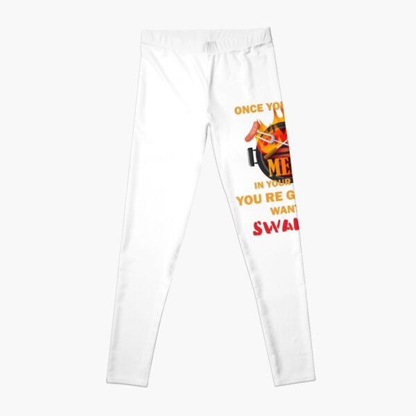 Funny BBQ t shirt for men once you put my meat in your mouth Leggings