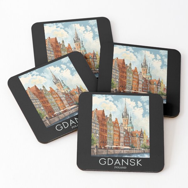 Item preview, A Pop Art Travel Print of Gdansk - Poland designed and sold by StudioRedKoala.