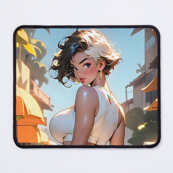 Item preview, Fitness Anime Fit Girl Posing retro 80s poster designed and sold by BorgSpareParts.