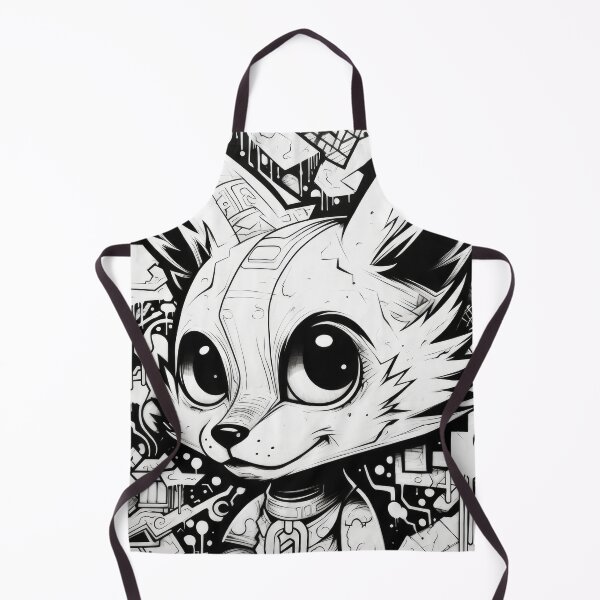 Item preview, Fox Cartoon Wallart Graffiti black and white designed and sold by Toms Tee.