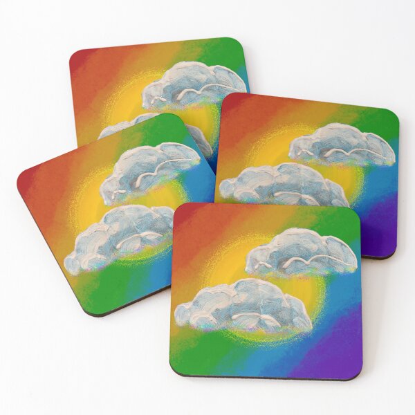 Item preview, Mixed Media Clouds and Rainbow designed and sold by StarlitFirefly.