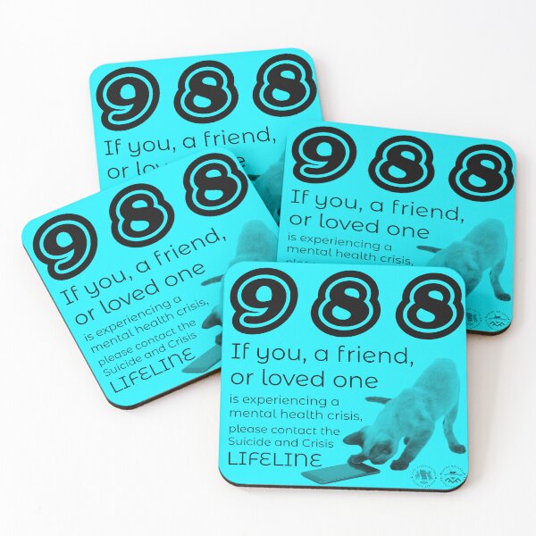 Item preview, Blue Cute, Fuzzy Kittens Against Suicide designed and sold by 1Felinophile.