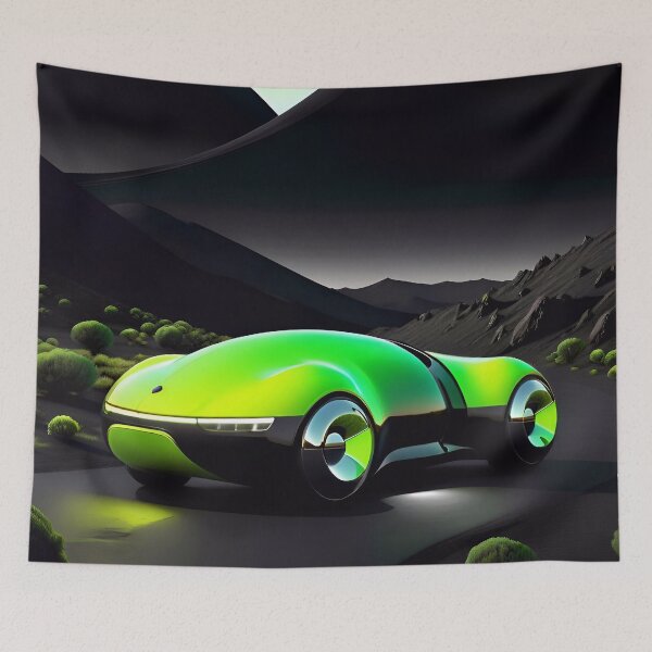 Item preview, Cool Futuristic Electric Sports Car On A Alien Planet designed and sold by TheArtOfPat.