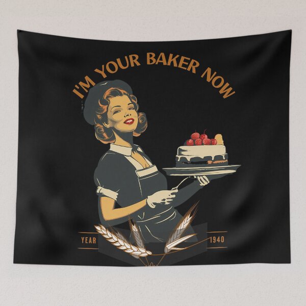 Item preview, Unique gift: Surprise someone with this digital work of a 1940s baker designed and sold by Artedig.
