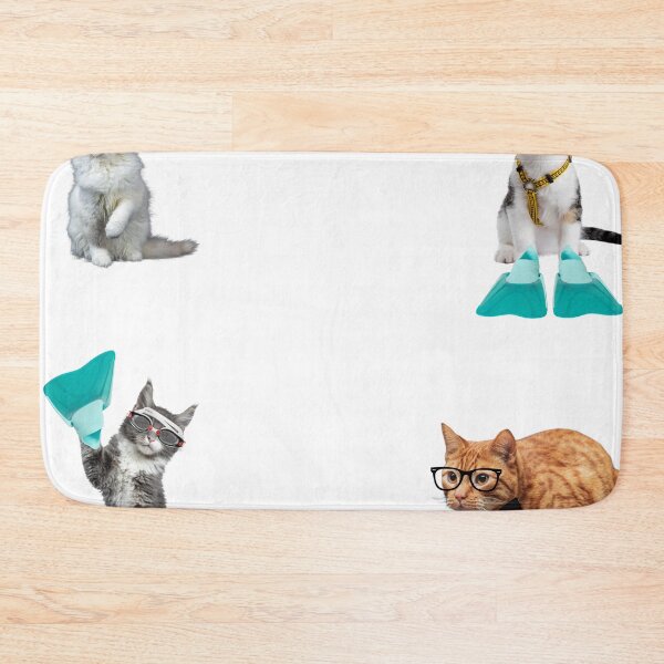 Item preview, Adorable Silly Cats Wearing Hats, Swimming, Studying  designed and sold by julyperson.