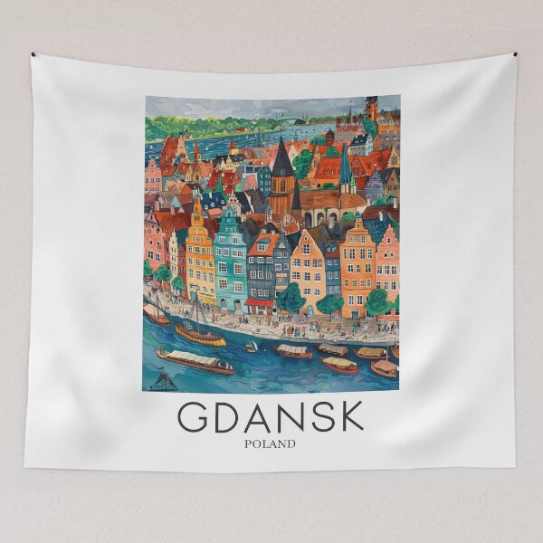 Item preview, A Pop Art Travel Print of Gdansk - Poland designed and sold by StudioRedKoala.