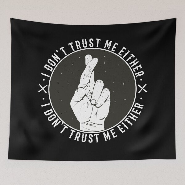 Item preview, Very Cool Looking I Don't Trust Me Either Crossed Fingers designed and sold by DrawHandArt.