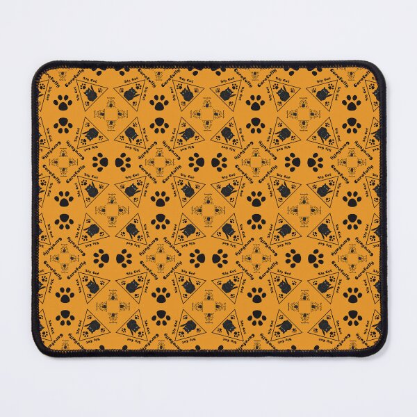 Item preview, Pattern with Sly Cat warning signs designed and sold by Cherevan.