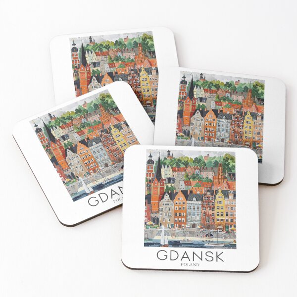 Item preview, A Pop Art Travel Print of Gdansk - Poland designed and sold by StudioRedKoala.
