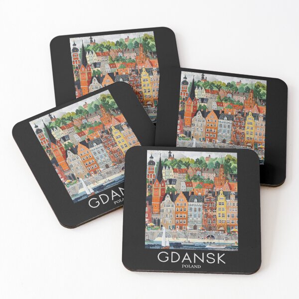 Item preview, A Pop Art Travel Print of Gdansk - Poland designed and sold by StudioRedKoala.