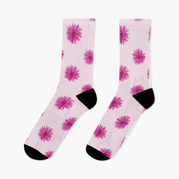 Item preview, Simply Gerberas: Pink half drop watercolor flowers designed and sold by Rebecca Hunter.