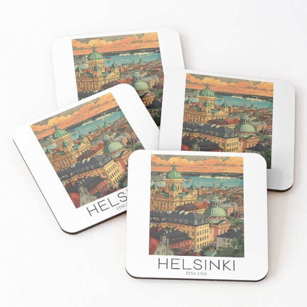 Item preview, A Pop Art Travel Print of Helsinki - Finland  designed and sold by StudioRedKoala.