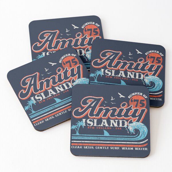 Item preview, Amity Island Retro Worn Out (Universal © UCS LLC) designed and sold by Alema Art.