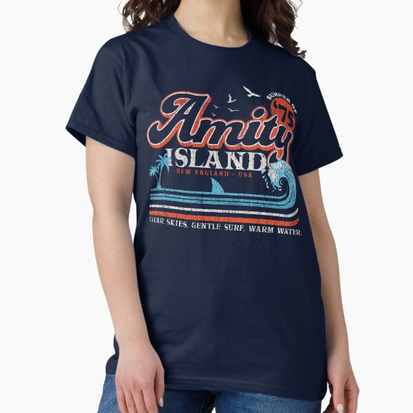 Item preview, Amity Island Retro Worn Out (Universal © UCS LLC) designed and sold by Alema Art.