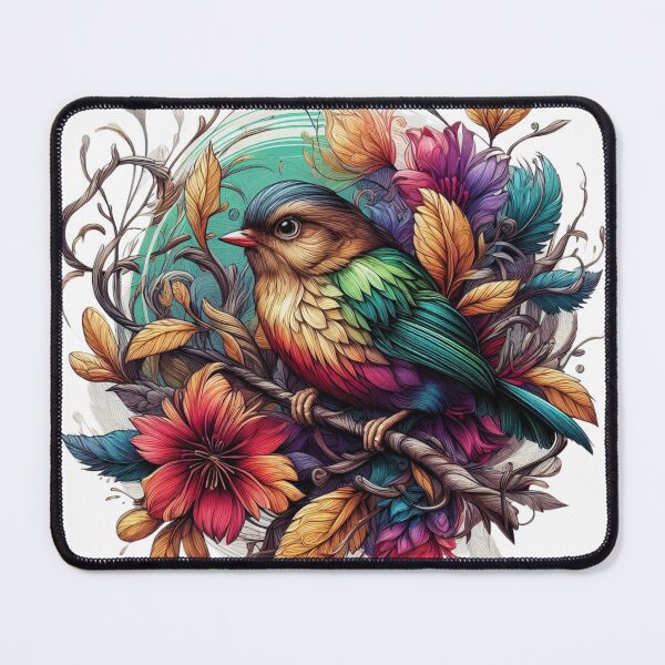 Item preview, Cute Colorful Bird, Forest Botanical Bird Tee Colorful Birds designed and sold by ArtiseGraphics.