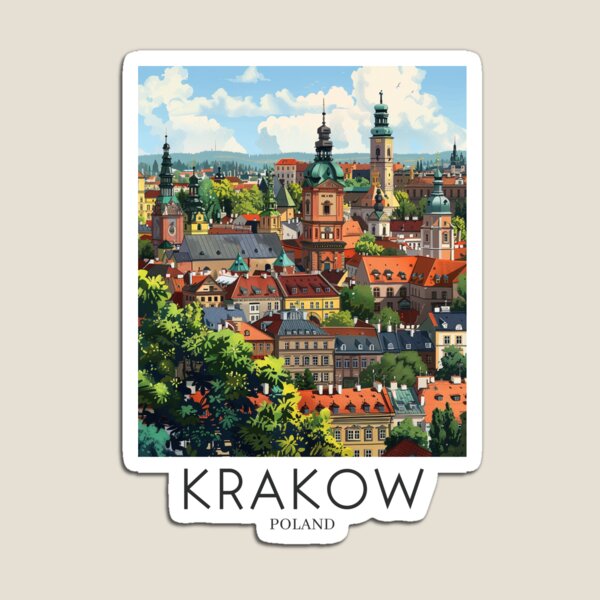 Item preview, A Pop Art Travel Print of Krakow - Poland designed and sold by StudioRedKoala.