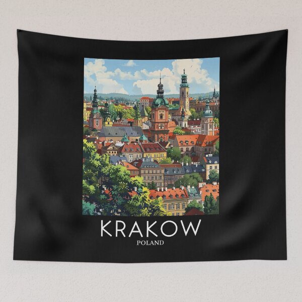 Item preview, A Pop Art Travel Print of Krakow - Poland designed and sold by StudioRedKoala.