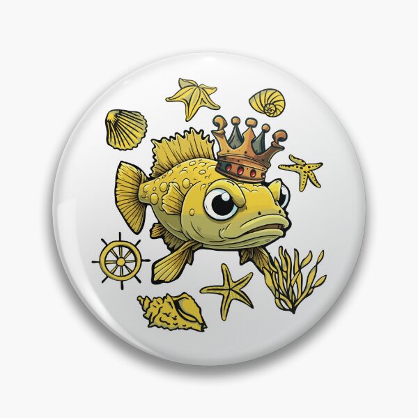 Item preview, Cute Cod Fish Colorful Cartoon for Cod fish Lover Retro Art  designed and sold by DrawHandArt.