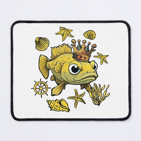 Item preview, Cute Cod Fish Colorful Cartoon for Cod fish Lover Retro Art designed and sold by DrawHandArt.