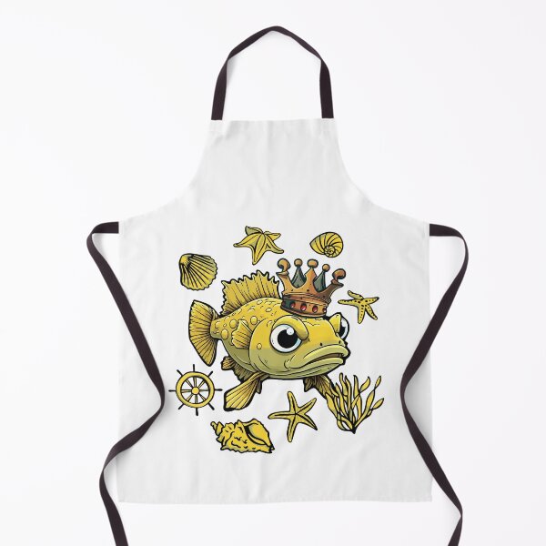 Item preview, Cute Cod Fish Colorful Cartoon for Cod fish Lover Retro Art designed and sold by DrawHandArt.