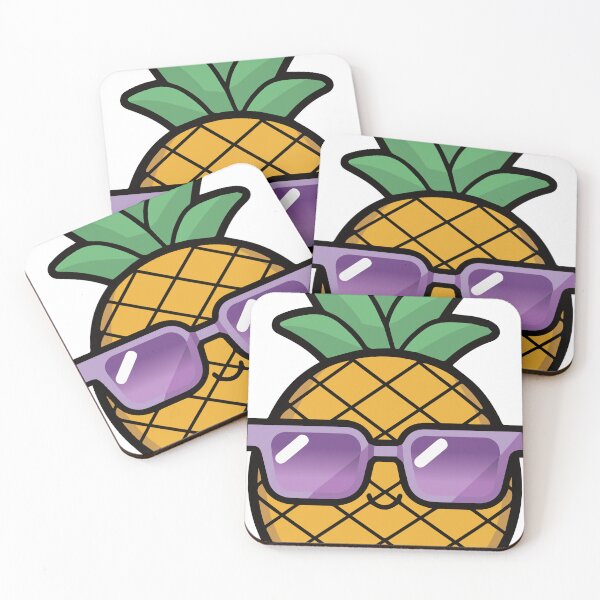 Item preview, cute kawaii style pineapple with sunglasses designed and sold by BeachHouseTO.