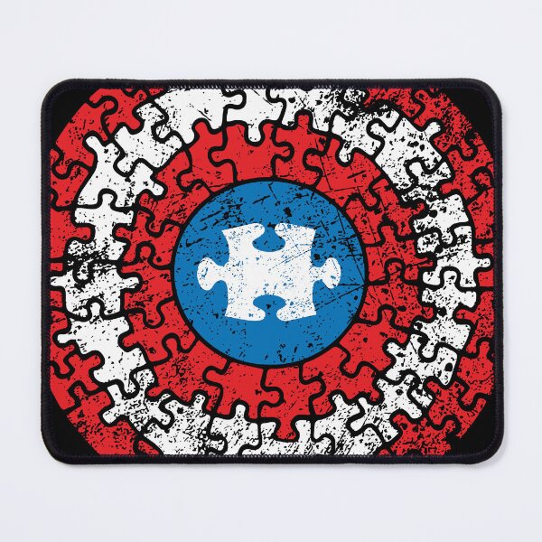Item preview, Captain Autism Awareness Puzzle Shield designed and sold by peaktee.