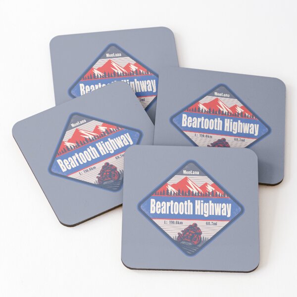 Item preview, Beartooth Highway Montana US Motorcycling Mountain Design designed and sold by CynthiaGraphics.