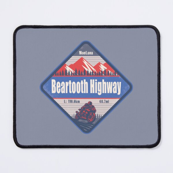 Item preview, Beartooth Highway Montana US Motorcycling Mountain Design designed and sold by CynthiaGraphics.