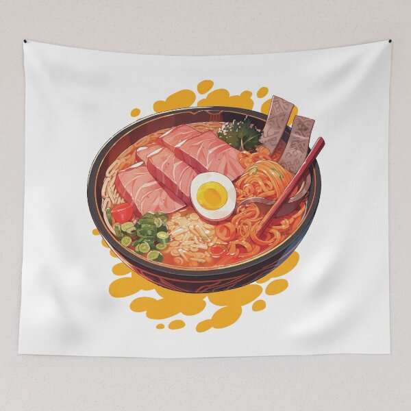Item preview, Ramen bowl illustration t-shirt  designed and sold by DrawHandArt.