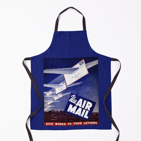 Item preview, Use Air Mail Give Wings To Your Letters 1950s Poster Art designed and sold by RocketshipRetro.
