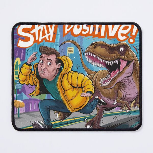 Item preview, Stay Positive Dinosaur designed and sold by DeadSocietyArt.