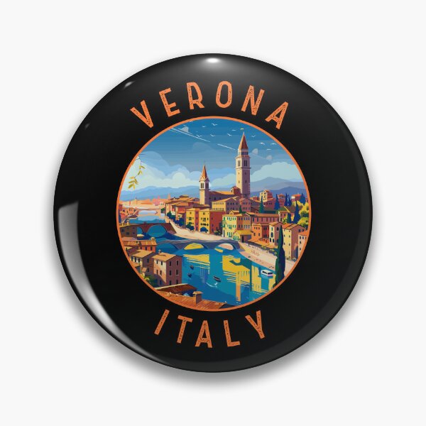 Item preview, Verona Italy Retro Distressed Circle designed and sold by KrisSidDesigns.