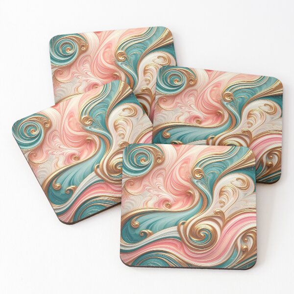 Item preview, Pastel Elegance: Swirling Marble with Golden Touches designed and sold by Suzana Djordjevic.