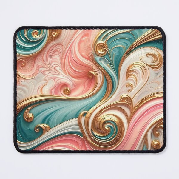 Item preview, Pastel Elegance: Swirling Marble with Golden Touches designed and sold by Suzana Djordjevic.
