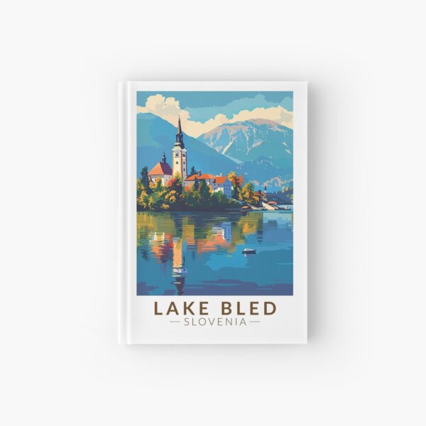 Item preview, Lake Bled Slovenia Travel Art Vintage designed and sold by KrisSidDesigns.