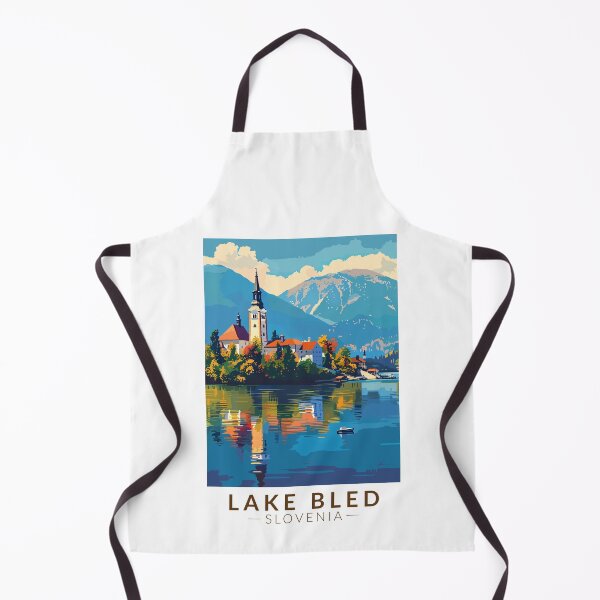 Item preview, Lake Bled Slovenia Travel Art Vintage designed and sold by KrisSidDesigns.